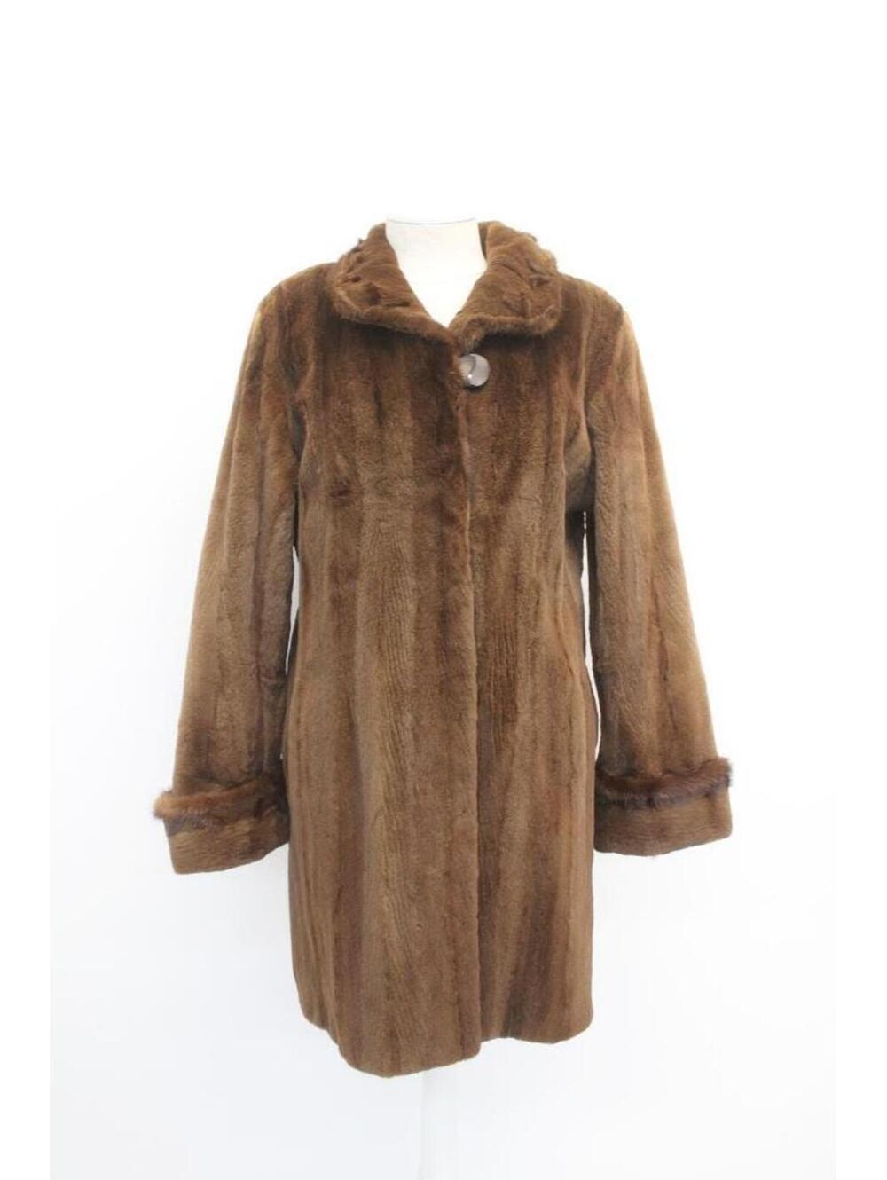 New Refurbished Sheared Dark Ranch Brown Mink Fur Coat Jacket Women Woman Sz 4-6